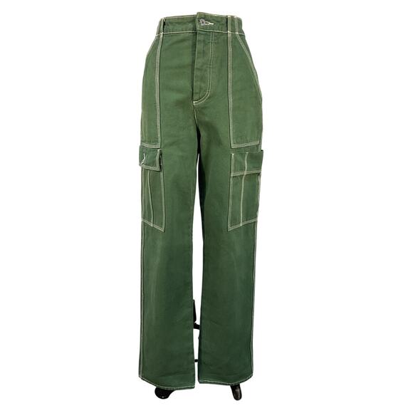 Helsa Utility Green Cargo Pants Size S - Picture 2 of 7